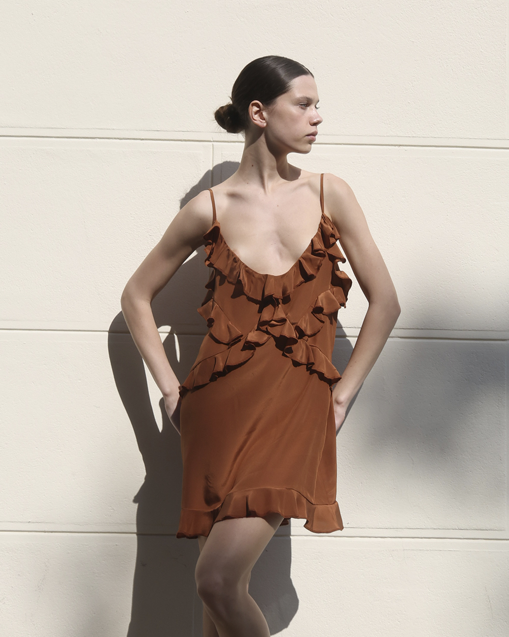 Flirt Dress Brick