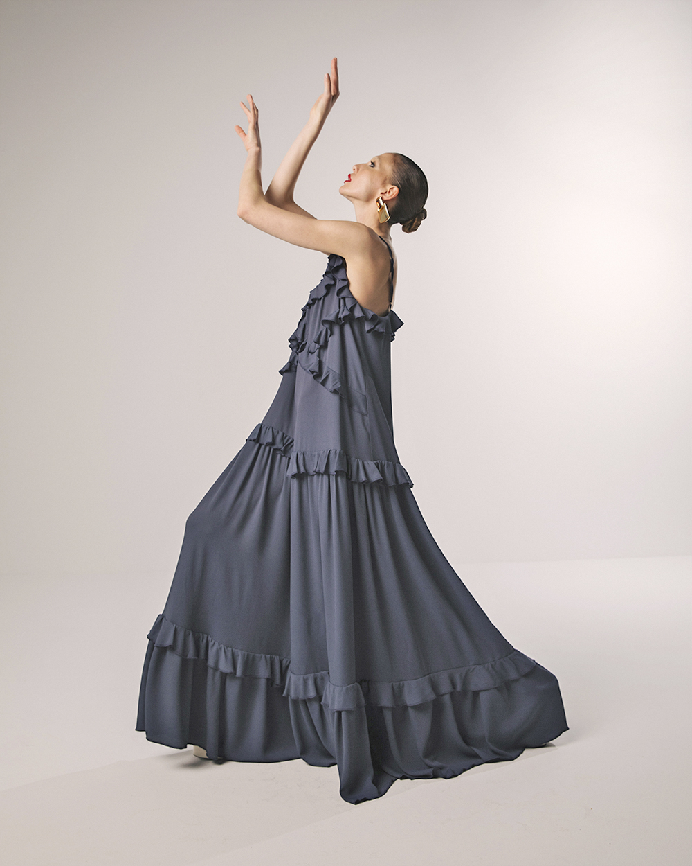 Wave Dress Dark Blue