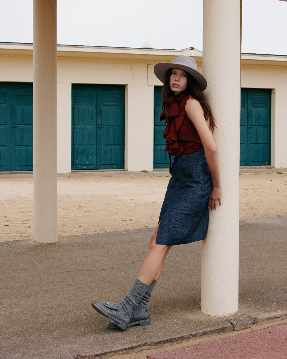 London Skirt In Denim — prikaz 3
