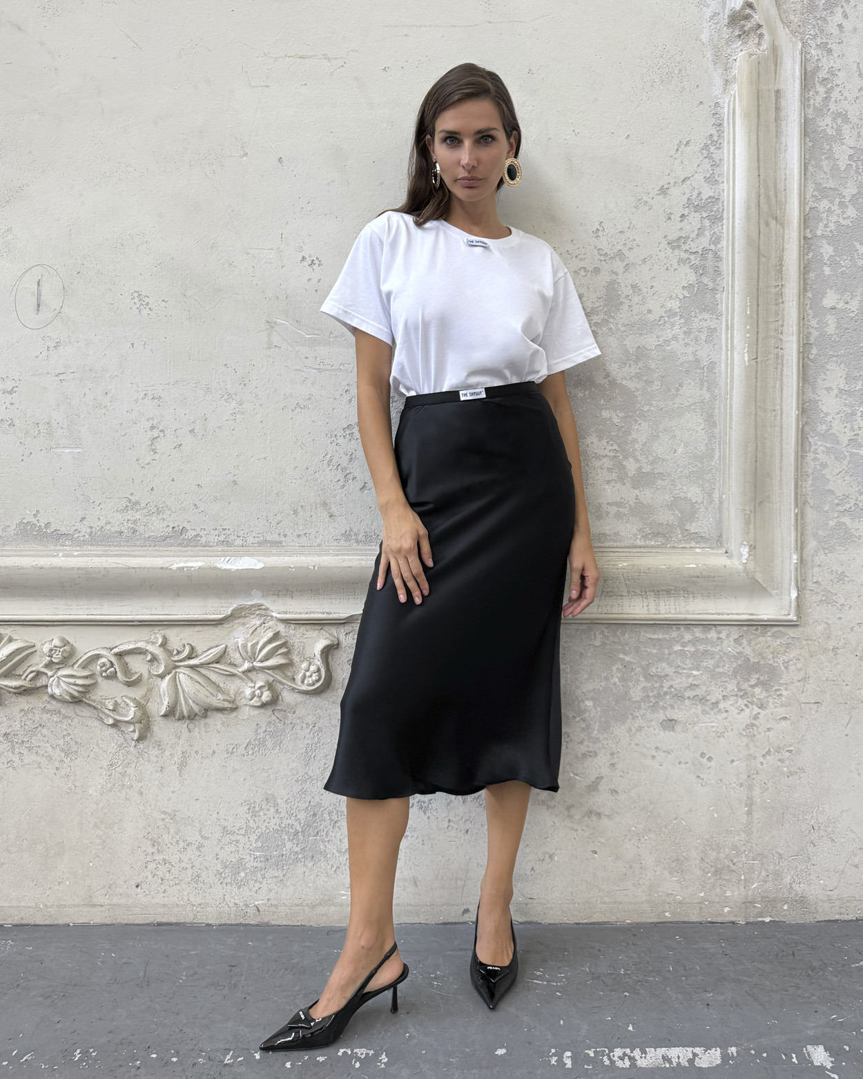 Silk Skirt Black