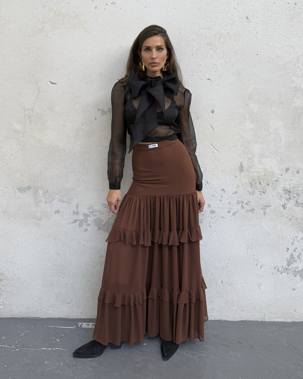 Wild Frill Skirt Brown
