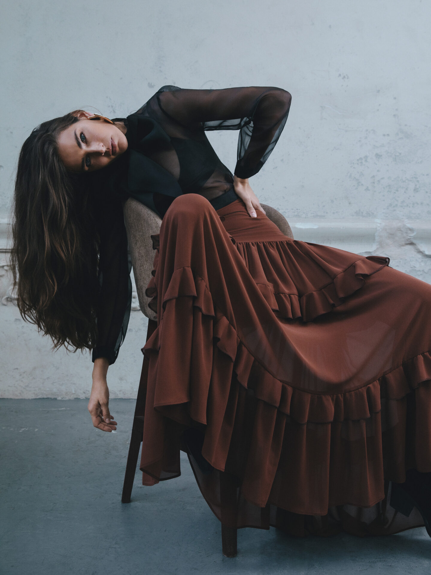 Wild Frill Skirt Brown — prikaz 4